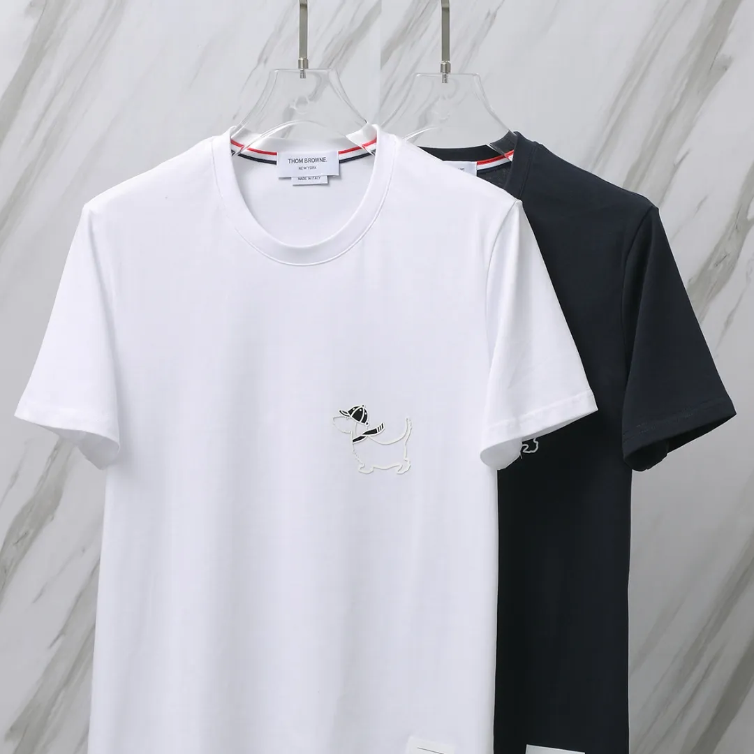 ：A 003（TB T ） THOM BROWNE .TB T 230 Breathable + +Authentic Same Style TB ：White/Navy Blue Size：0/1/2/3/4